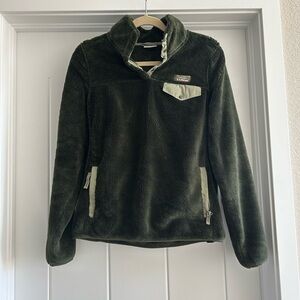 L.L. Bean Olive Green Plush Fleece Jacket